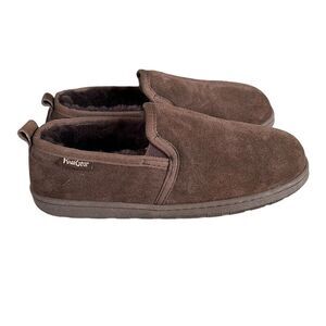 Kiwi Gear Slip On Slippers Women's Size 10 Suede Sheepskin Lining Brown Comfort